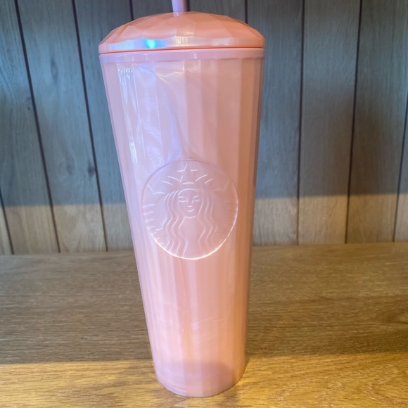 Starbucks Dome Tumbler Cold Cup Peachy Pink Salmon - Picture 4 of 4